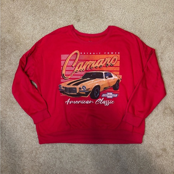 chevrolet Sweaters - Red Camaro Graphic Sweatshirt Size XXL